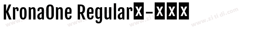 KronaOne Regular◆字体转换 KronaOne Regular◆字体转换